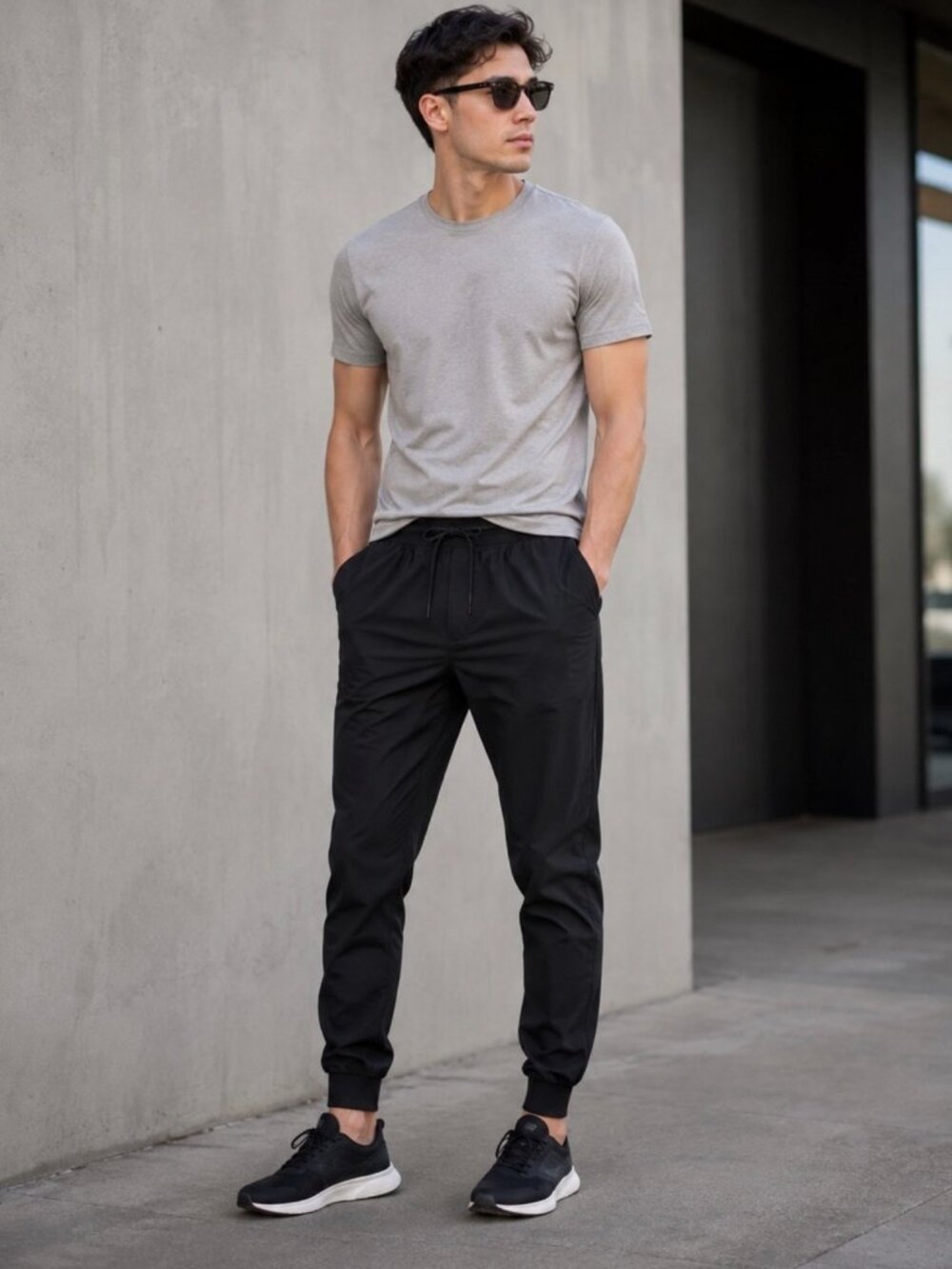 LuLuLemon ABC Warpstreme Jogger Shorter Men's Black Performance Athleisure MED